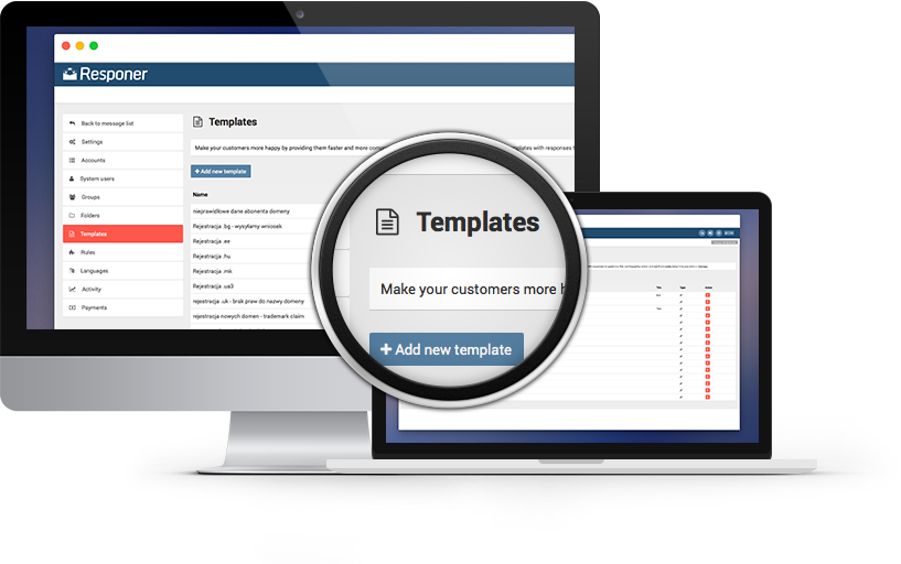 Increased productivity thanks to templates